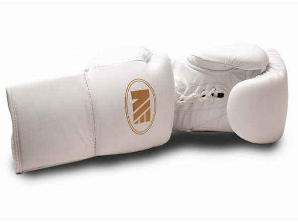 Main Event SSR 5000 Super Spar Boxing Gloves Lace Up White Gold
